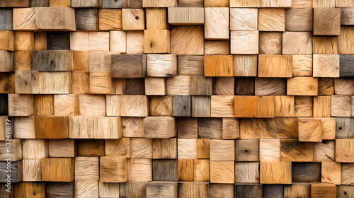 Old wooden logs background