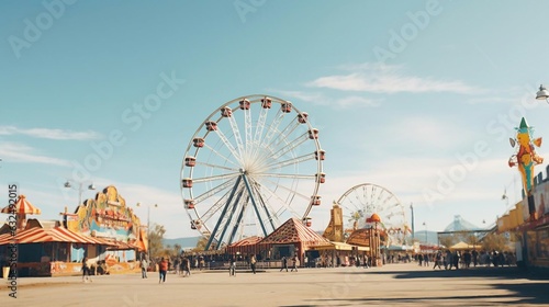 a ferris wheel in a city photo