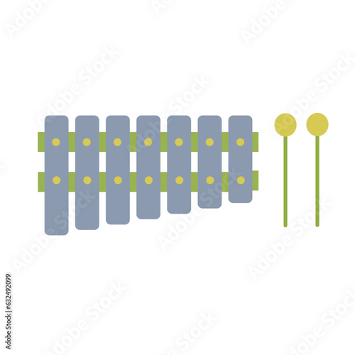 楽器のイラスト　鉄琴　グロッケン