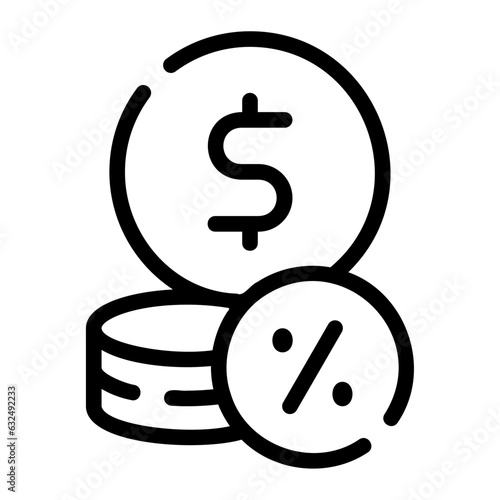 percentage line icon