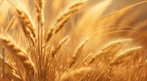 Collaboration of wind and wheat as each sway and rustle of the golden stalks by Generative AI