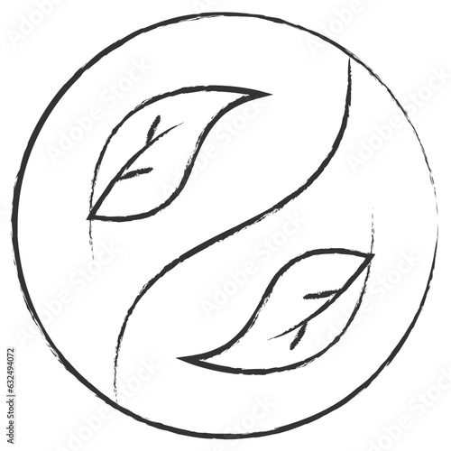 Vector hand drawn Ayurveda illustration icon