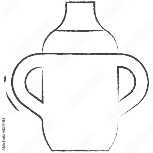 Vector hand drawn sippy cup illustration icon