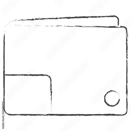 Vector hand drawn Wallet illustration icon