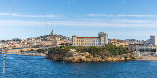 the city of Marseille seen from the open sea