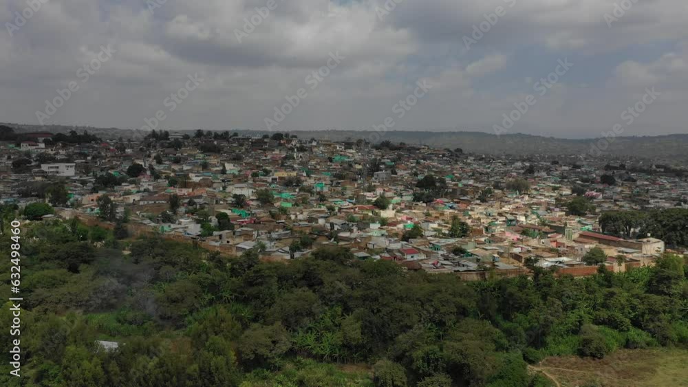 Aerial view of harar jugol old town Harari Region Harar Ethiopia Aerial view of harar jugol old town Harari Region Harar Ethiopia