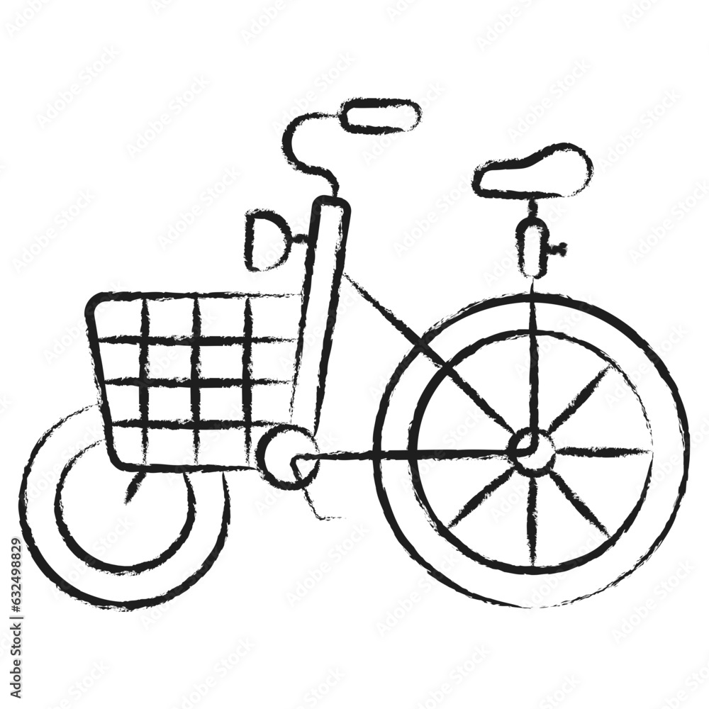 Vector hand drawn Bicycle illustration icon