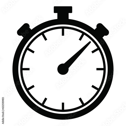 Stopwatch clock timer icons set isolated on transparent backgorund. Countdown pictogram collection.