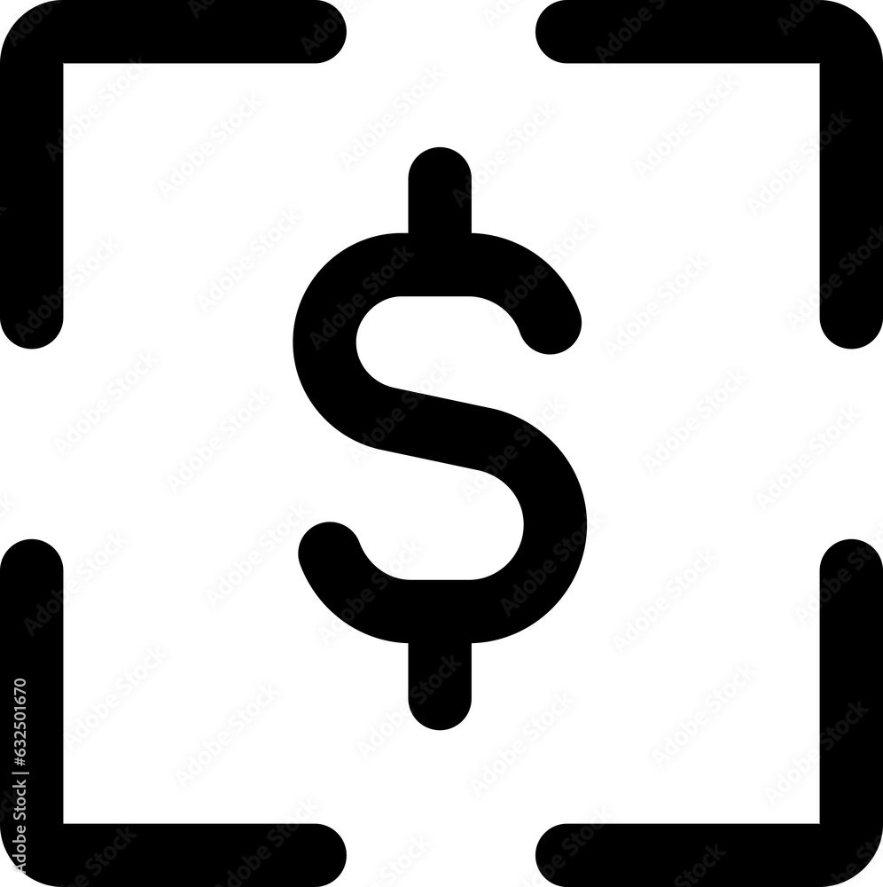 scan money icon illustration in outline style used for web, UI, banner, packaging and many other purposes scan money icon illustration in outline style used for web, UI, banner, packaging and many other purposes