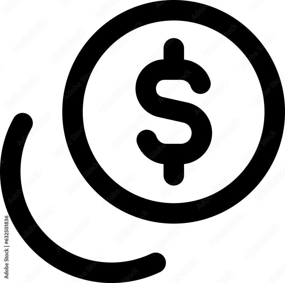 Dollar Coin icon illustration in outline style used for web, UI, banner, packaging and many other purposes Dollar Coin icon illustration in outline style used for web, UI, banner, packaging and many other purposes