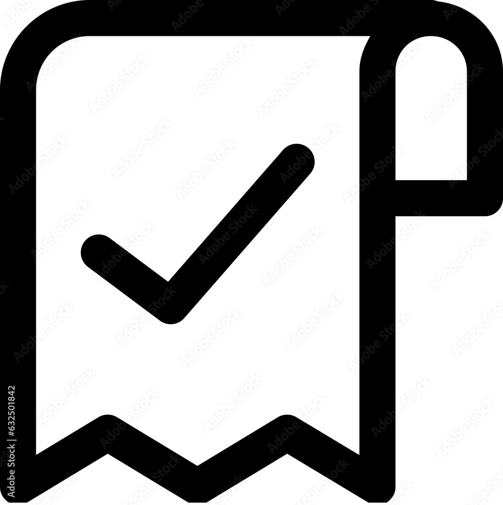 struck check icon illustration in outline style used for web, UI, banner, packaging and many other purposes struck check icon illustration in outline style used for web, UI, banner, packaging and many other purposes