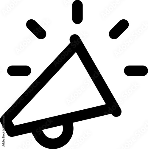 Annoncement Megaphone icon illustration in outline style used for web, UI, banner, packaging and many other purposes