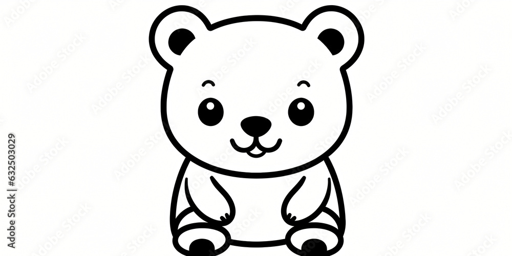A delightful printable black-and-white coloring page of a bear for kids. A delightful printable black-and-white coloring page of a bear for kids.