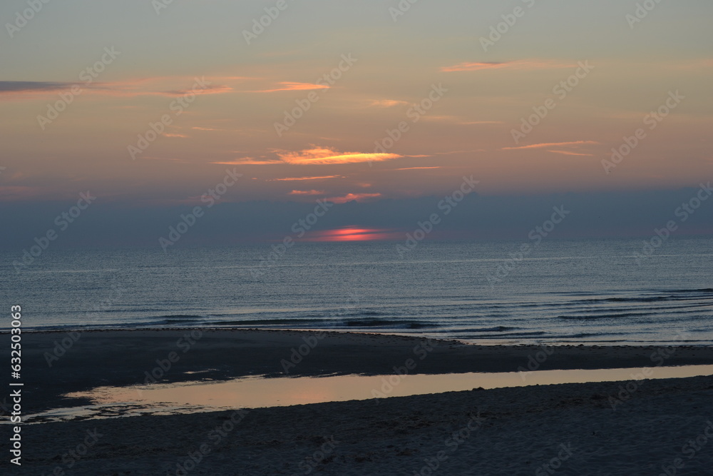 Strand auf Sylt, Sonnenuntergang 