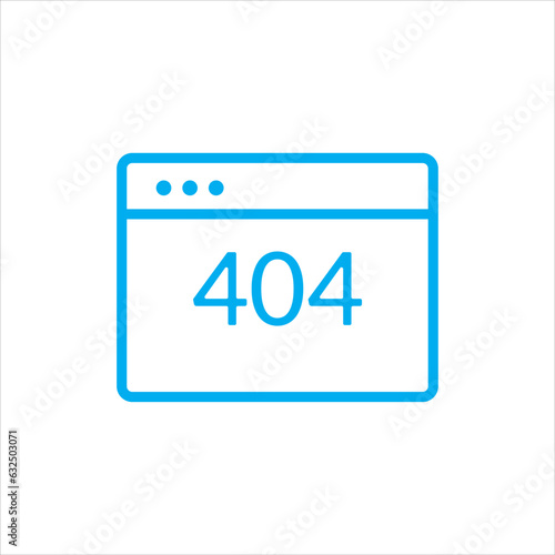 404 not found icon vector