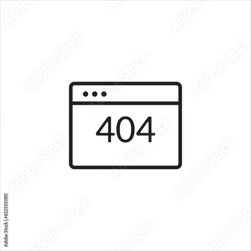 404 not found icon vector