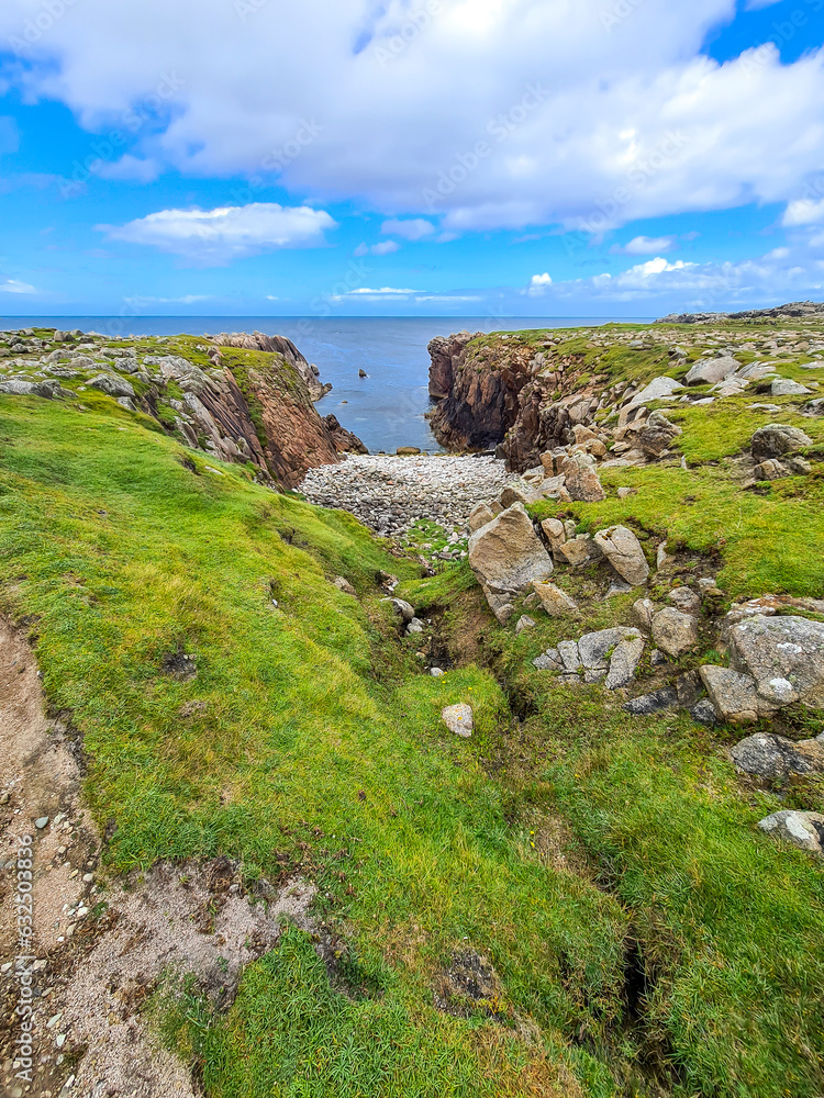 The cliffs close to the Lighthouse on Tory Island, County Donegal, Republic of Ireland