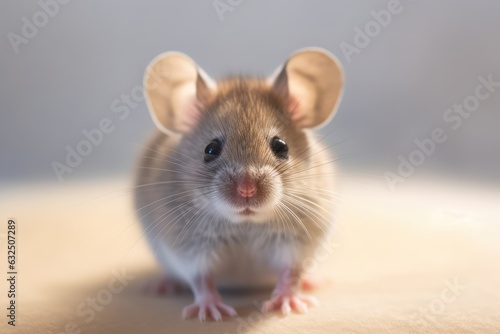 Cute mouse animal in close up. Generative AI 1