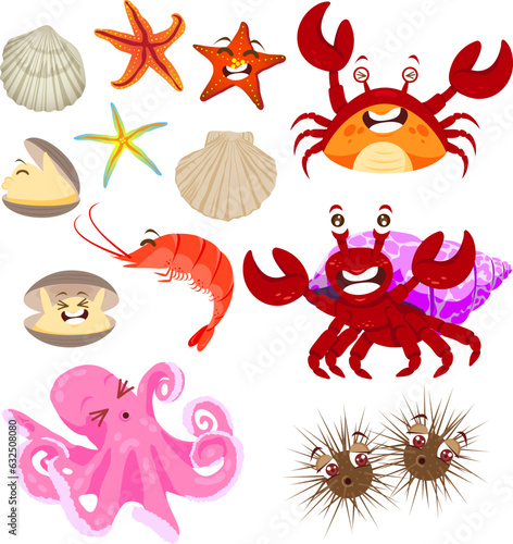 sea creatures clipart collection