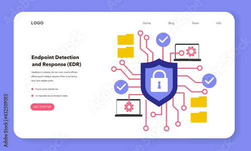 Endpoint detection and response web banner or landing page. Endpoint