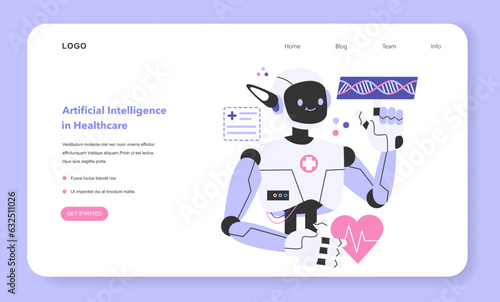 Neural network helping in a healthcare web banner or landing page.