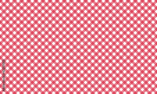 Red checked plaid fabric seamless pattern. Vector illustration