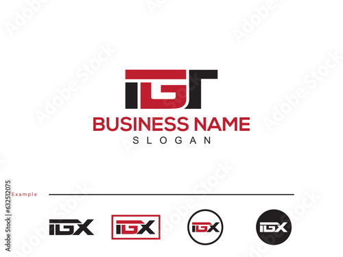 Minimal Unique IGT ig Vector Business Logo Letter Design photo