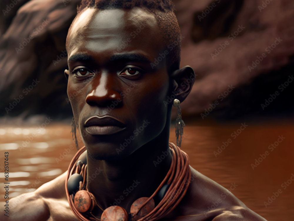 AI generated: Earth as the personified element of nature. Man as the earth element.