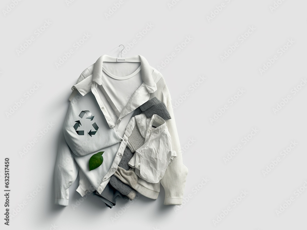 zero waste t-shirt, with logo in the middle