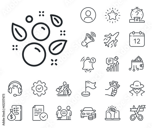 Laundry shampoo sign. Salaryman  gender equality and alert bell outline icons. Clean bubbles line icon. Clothing cleaner symbol. Clean bubbles line sign. Spy or profile placeholder icon. Vector