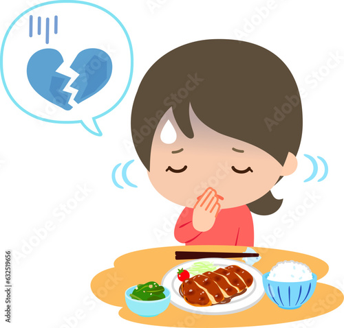 食事を拒否する女性、苦手