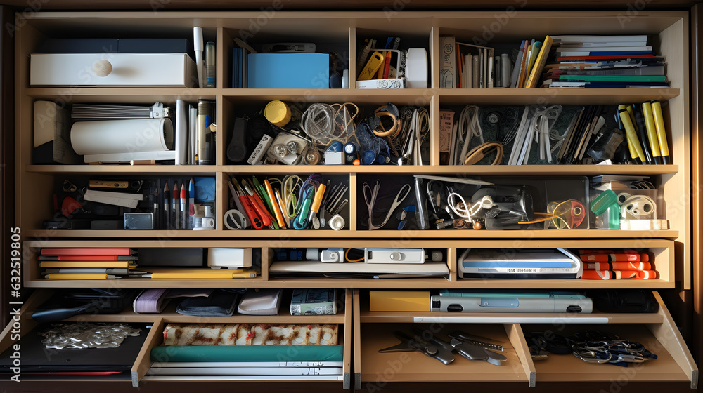 Office Harmony Drawer's Neat Supply Arrangement Office Harmony Drawer's Neat Supply Arrangement