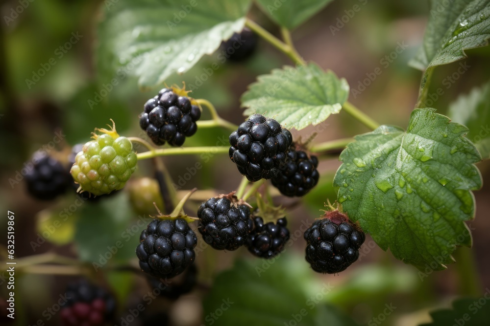 Garden blackberry. Generate Ai Garden blackberry. Generate Ai