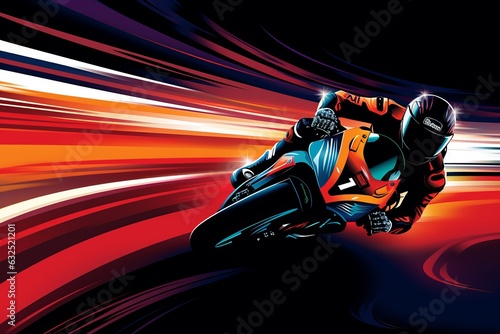Motorcycle vector art. Beautiful illustration picture. Generative AI