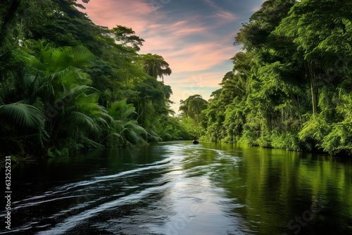 Canal in the national park of Tortuguero photo