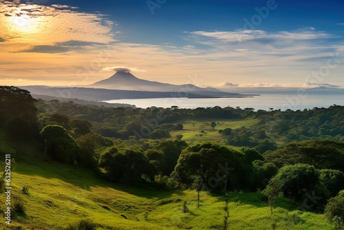 Panoramic view of Lake Arenal Costa Rica. photo