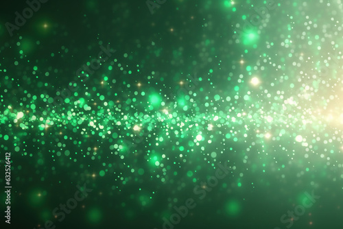 Bokeh glow shiny sparkles blur green light circles