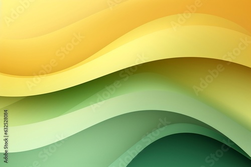 Vibrant Green and Yellow Gradients in Abstract. Generative AI