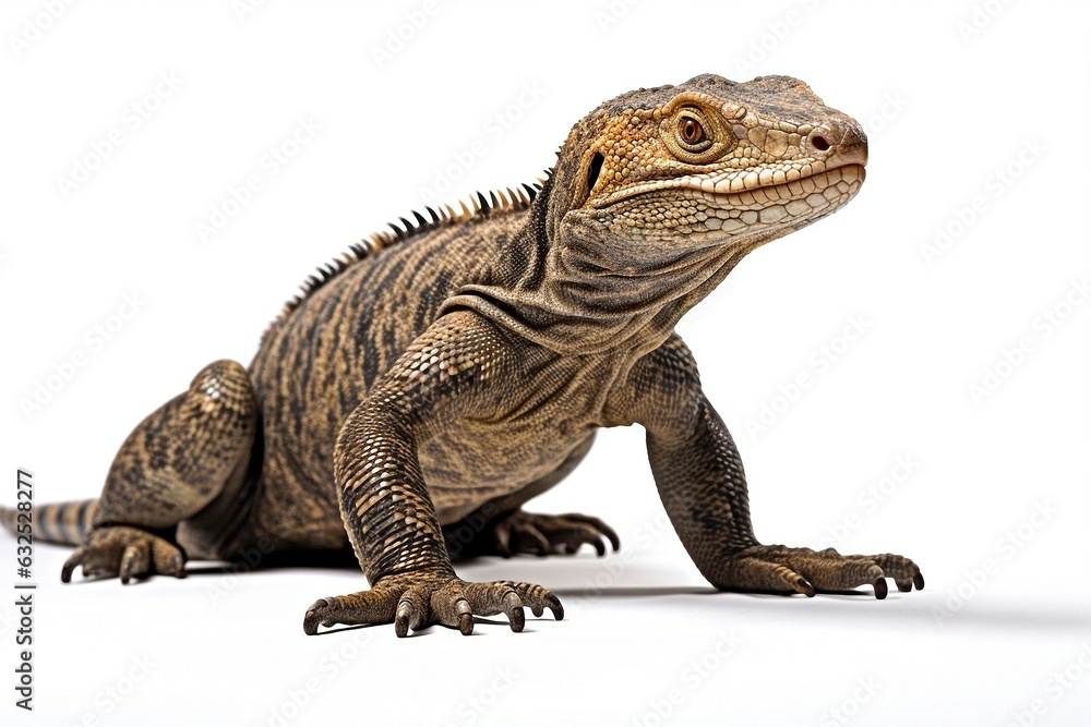 Obraz premium monitor lizard isolated on white background