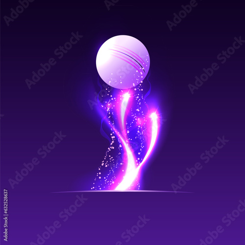 Abstract game trophy, award banner, cricket cup