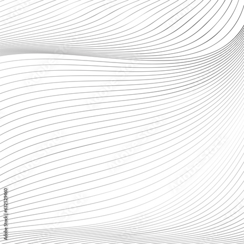 Dynamic flowing wave lines design. technology and sound wave pattern. Vector illustration © jackreznor