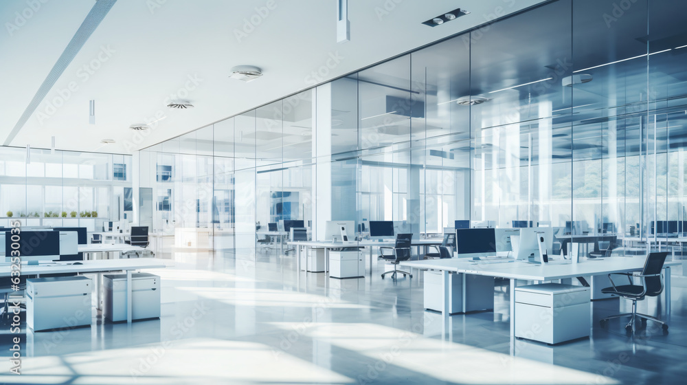 Blurry focus of a contemporary open-space office interior, can be used as a background. Wide panorama.
Generative AI. Blurry focus of a contemporary open-space office interior, can be used as a background. Wide panorama.
Generative AI.