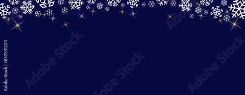 Hintergrund mit Sternen und Schneeflocken