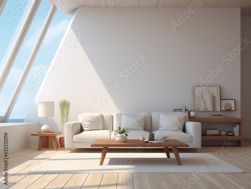 Modern interior of a room generative ai