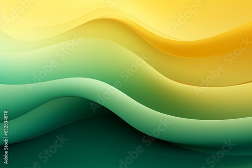Vibrant Green and Yellow Gradients in Abstract. Generative AI