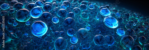 abstract background with blue bubbles