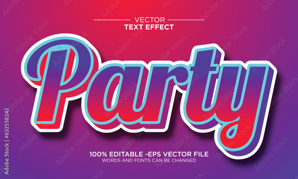 vector editable modern 3D text effect typography template,
