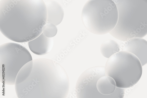 White soap foam bubble abstract vector background