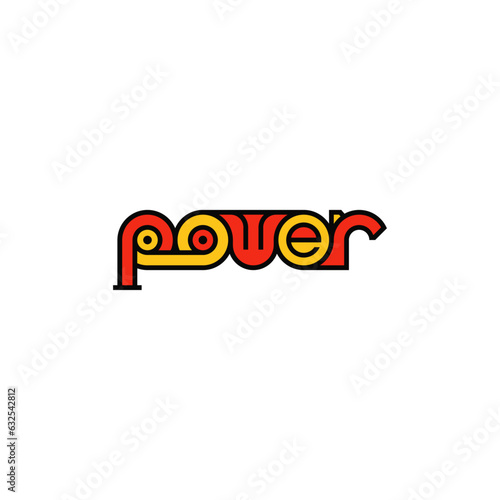 Power turbo typography logo design.