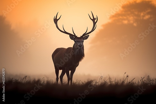 Majestic Red Deer Stag: Regal Wilderness Encounter